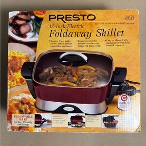 Presto Red Electric Foldaway Skillet